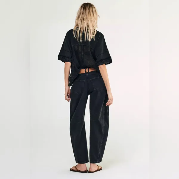 Free people Good Luck Mid-Rise Barrel Jeans - Image 2