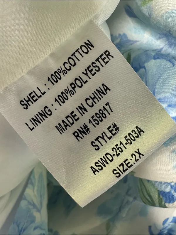 ARULA Alexa Blue Floral Bow Back Ruffle Mini Dress Size 2X - Image 10
