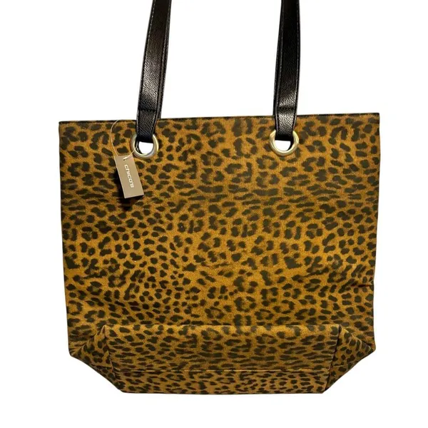 Chico's Chicos Leopard Tote Shopper Bag Jackie B Jewel Limited Edition NWT - Image 3