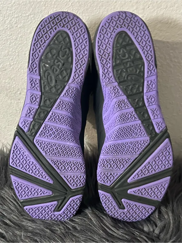 Asics Met Conviction Womens Running Sneakers Black Purple Size 8 - Image 8