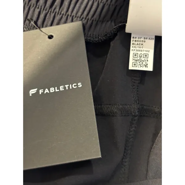 Fabletics Black Wide Leg Trousers Side Zip Pockets XXL 1XT FB6059 NWT - Image 7