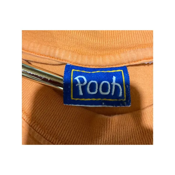 VTG Pooh T-Shirt‎ Women L Orange Eeyore Embroidered Boxy Retro Soft Girl Kidcore - Image 3