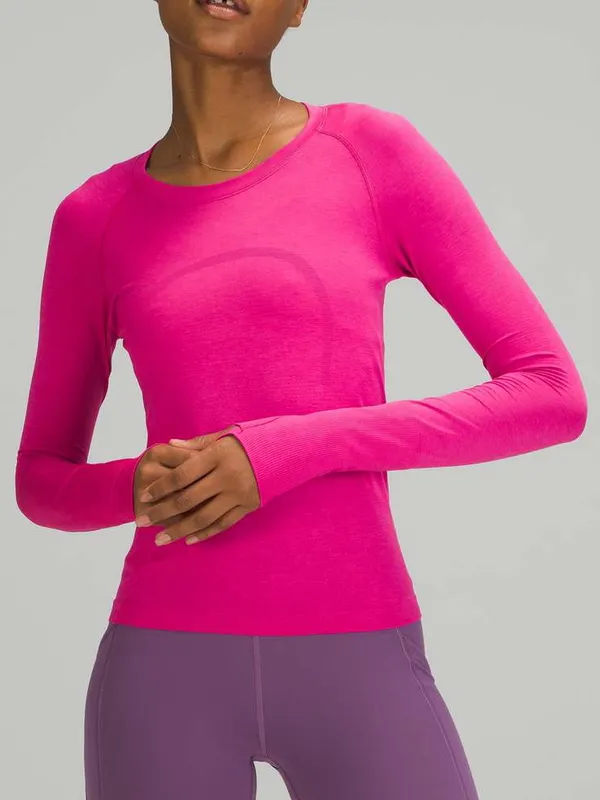 Lululemon Swiftly Tech Long Sleeve Shirt 2.0 Race Length Sonic Pink tee crop - Image 2
