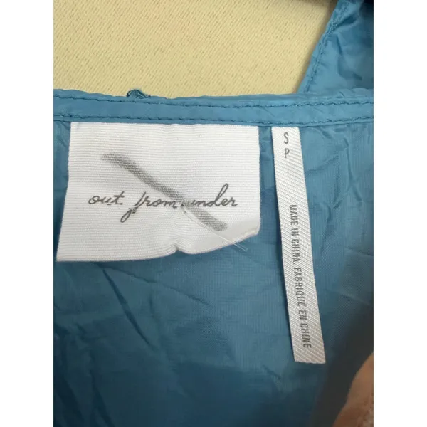 Out‎ From Under Windbreaker Jacket Womens Small Blue Colorblock Hooded Retro Zip - Image 8