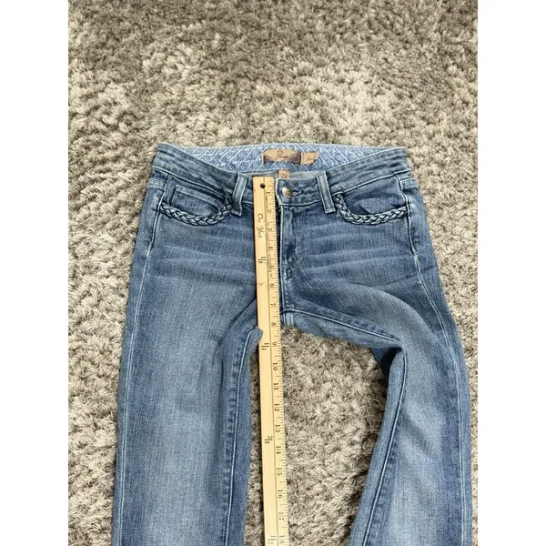 Paige Premium Denim Lou Lou Flare Jeans Light Blue Low Rise Women’s Size 24 - Image 10