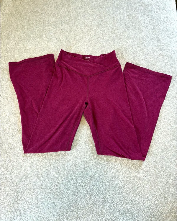 Abercrombie & Fitch YPB (your personal best) Red Marl Crossover Flares - Image 3
