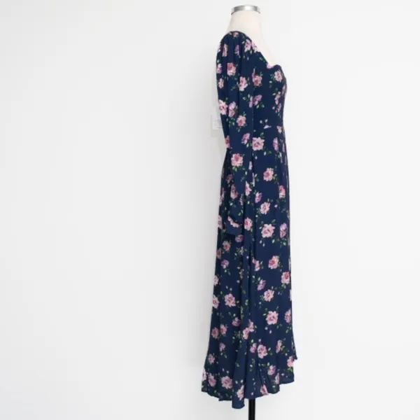 Sau Lee - Marianne‎ Floral Puff Sleeve Midi Dress. - Image 5