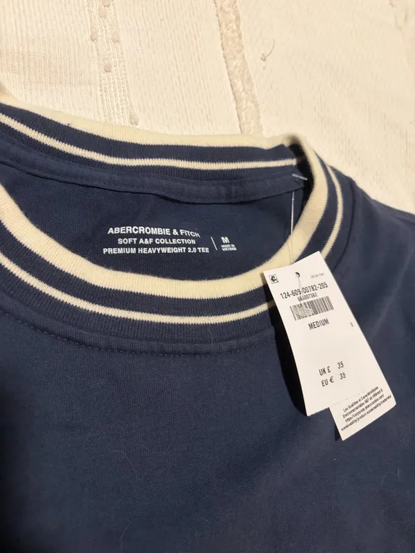 Men’s Abercrombie Shirt Navy Blue - Image 2