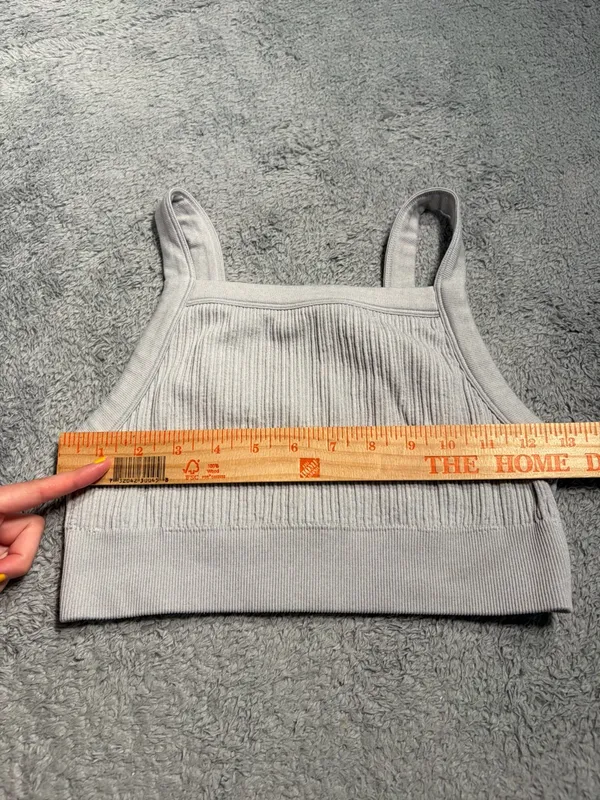 Aerie Light Gray Ribbed bralette tank top medium - Image 8