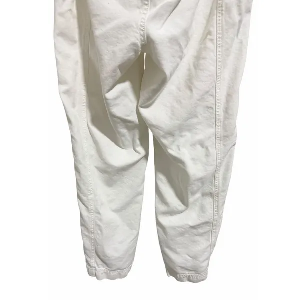 Free People Go West Jean‎ Denim Overall Jumpsuit Zinc White Women's Size Small - Image 6
