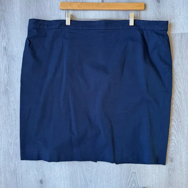 J.Crew No. 2 Pencil Skirt Navy Blue Stretch Cotton Blend Size 22 G0823 - Image 9