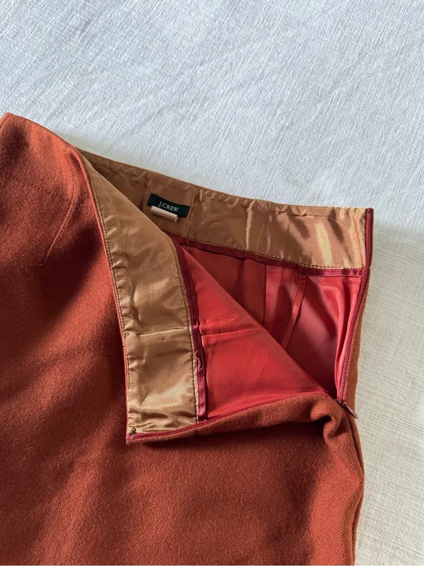 J. Crew 100% Double-Serge Wool Pencil Skirt, size 2 - Image 7