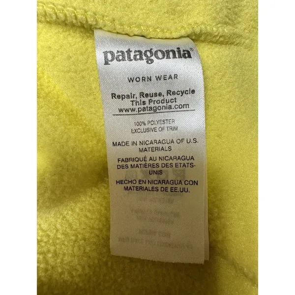 Patagonia Lightweight Synchilla Snap-T‎ Fleece Pullover Yellow Women’s Medium - Image 7
