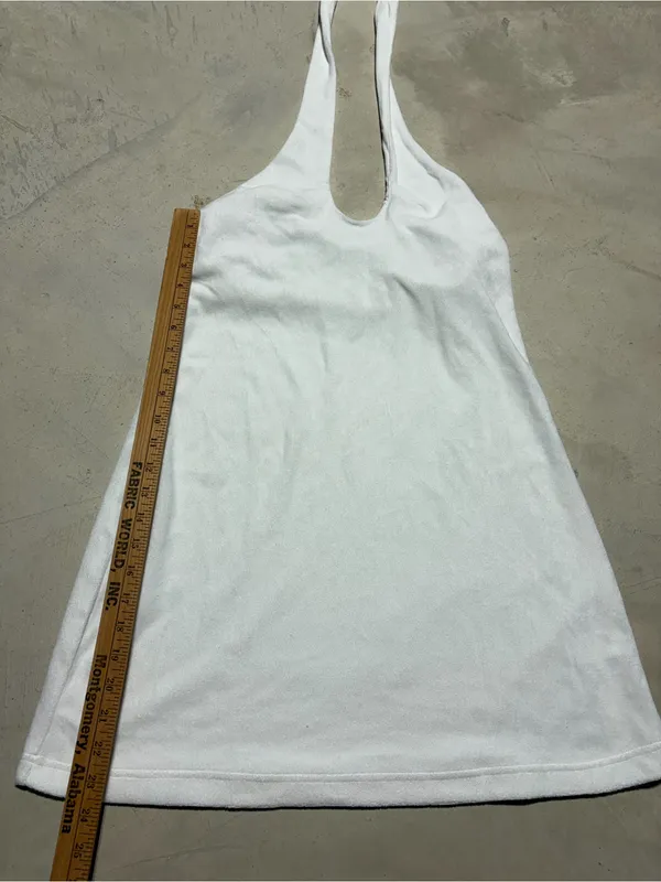 Fabletics White Halter swim coverup terry cloth dress large - Image 3