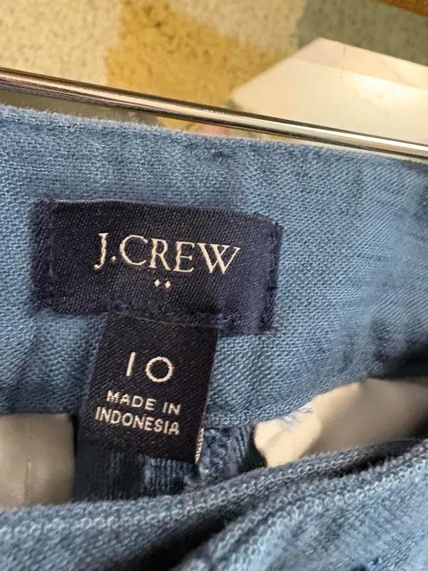 J. Crew Blue Cotton Utility Patch Pocket Camp Pants Preppy Size 10 - Image 8