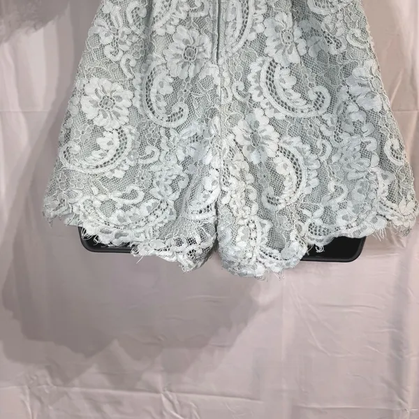 Altard State Sage Green Lace Romper Womens S Open Back Cottagecore Bridal Boho‎ - Image 7