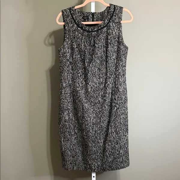 Talbots Tweed Sheath Dress Wool Blend 14‎ Knee Length Workwear Dark Academia - Image 2