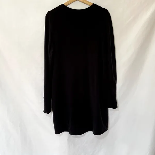 Athleta black sweater dress zippered‎ pockets women's size large minimalist - Image 7