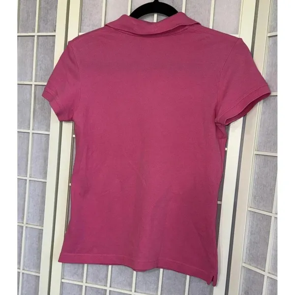 Lilly Pulitzer Preppy School Uniform Pink Pima Cotton Golf Polo‎ Shirt Small - Image 2