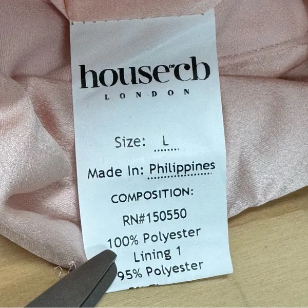House of CB Charmaine Corset Blush‎ Pink Maxi Sleeveless Dress Large Back Slit - Image 12