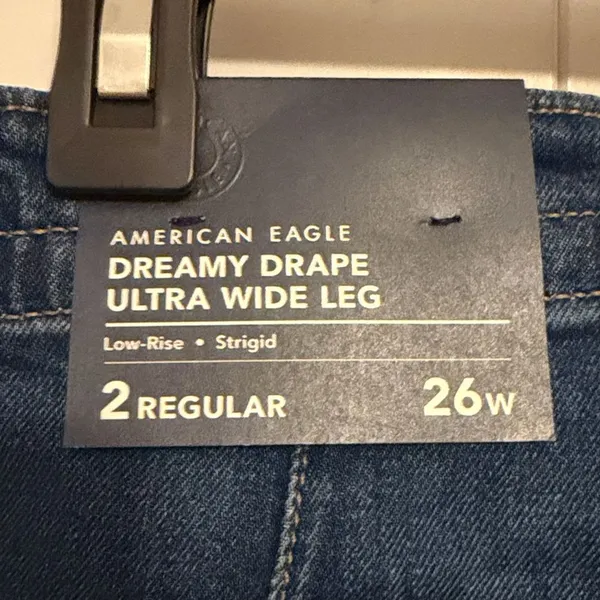 American Eagle Dreamy Drape Ultra Wide Leg Low Rise Jeans Size 2 NWT - Image 5