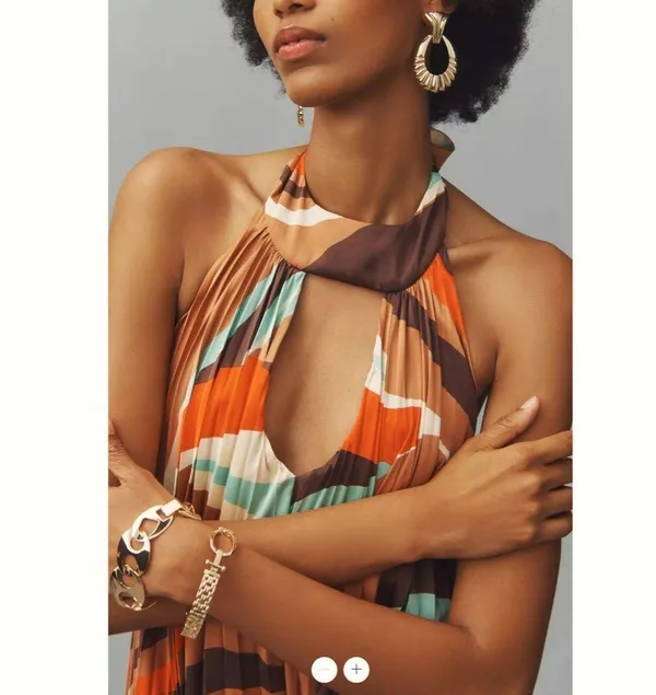 Anthropologie Hutch Halter Pleated Swing Mini Dress - Image 4