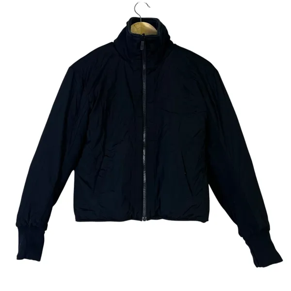 Lululemon Forever Warm Reversible Quilted Zip Jacket Womens 6 Black 100% Cotton‎ - Image 3