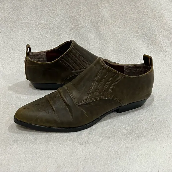 Premier Low Top Cowboy Boot in Olive Brown Size 7.5 - Image 2