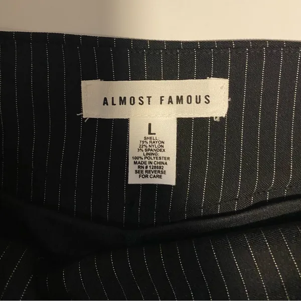 NWT Women’s Almost Famous Black Striped Mini Skort - Image 9