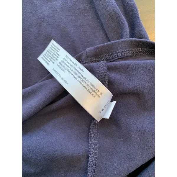 Eileen Fisher Dress Women’s Small Long‎ Sleeve Midi Blue T Shirt Casual Stretch - Image 8