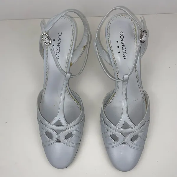 Heels 3 inches Light Blueish Gray Covington Size 8 - Image 7