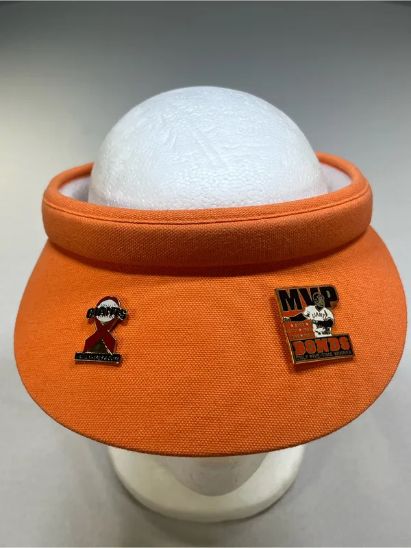 San Francisco Giants Visor Hat w/ Barry Bonds MVP & Until There's A Cure Pins - Image 3