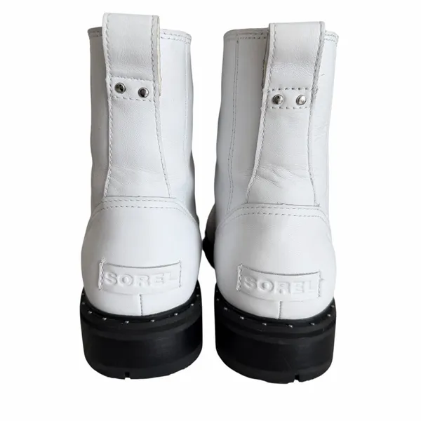 Sorel Lennox Lace Up Waterproof Boots White Black Size 11 - Image 7