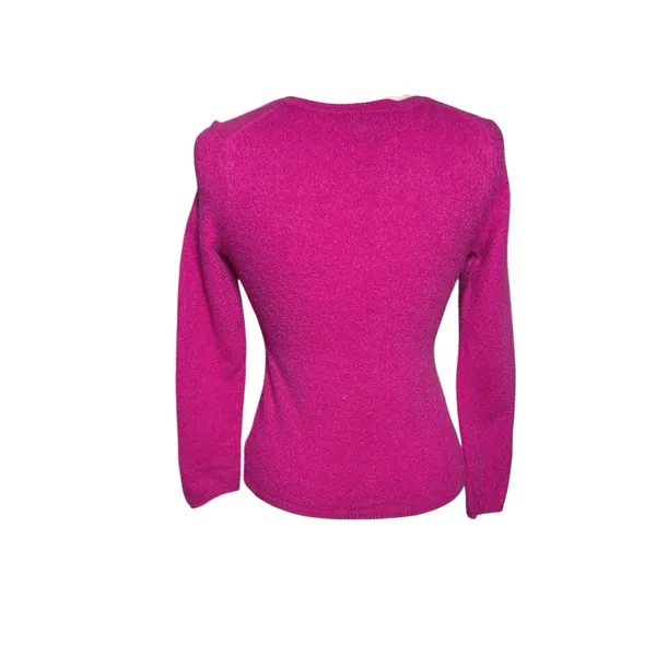 CASHMERE Charter Club Luxury Pink Vneck Pullover Sweater - Image 4