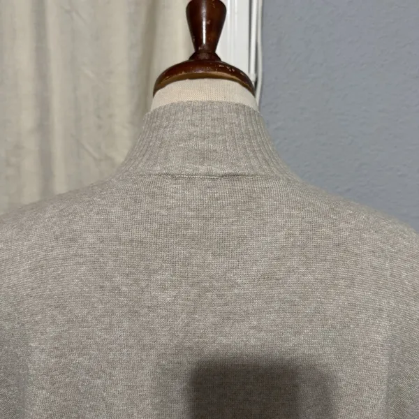 Cyrus Mock Neck Pullover Knit Strechy Sweater Dolman Sleeve‎ Women Small Beige - Image 9