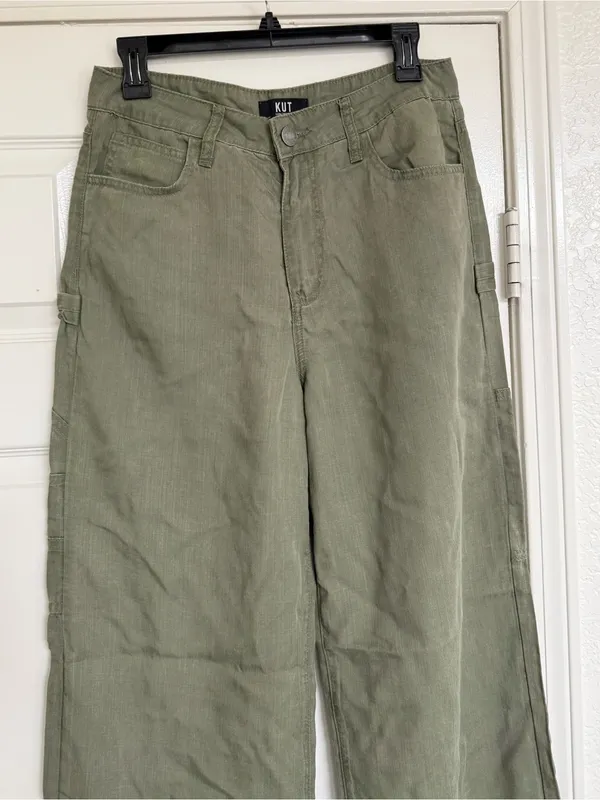 Kut From The Kloth Sienna High RIise Wide Leg‎ - Olive Green 2 - Image 6