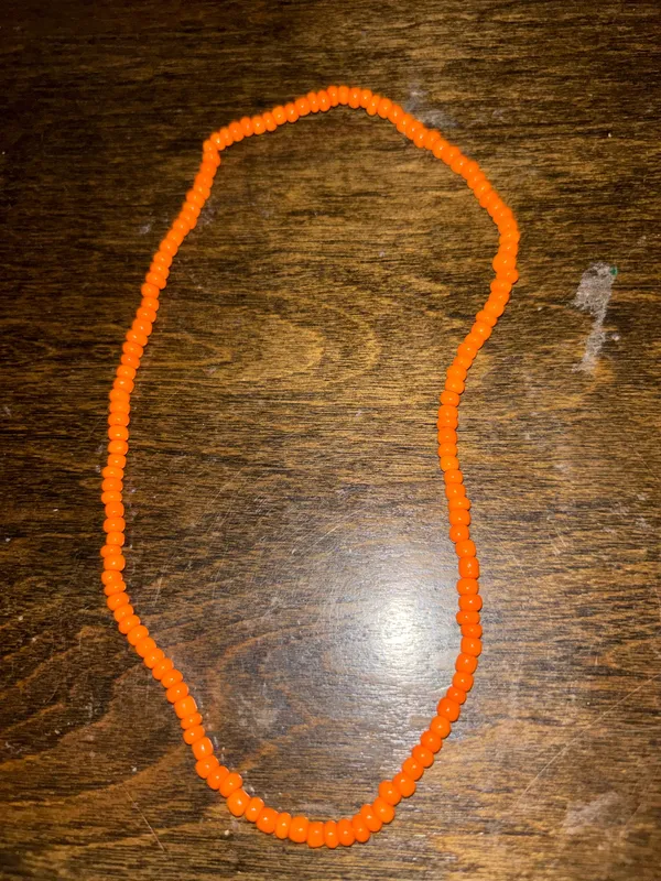 Orange Beaded Women’s Stretch Necklace(Pre - Image 2