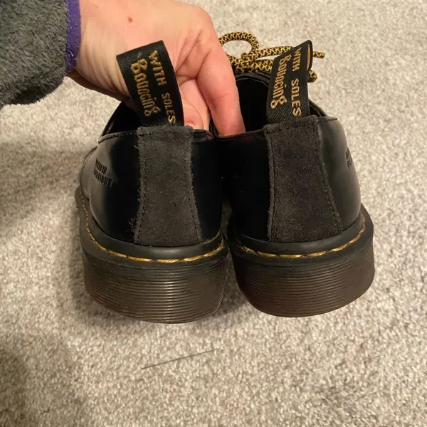 Dr Martens x Bodega 1461 Black Leather‎ Shoes Hidden In Plain Sight Womens 7 USL - Image 2