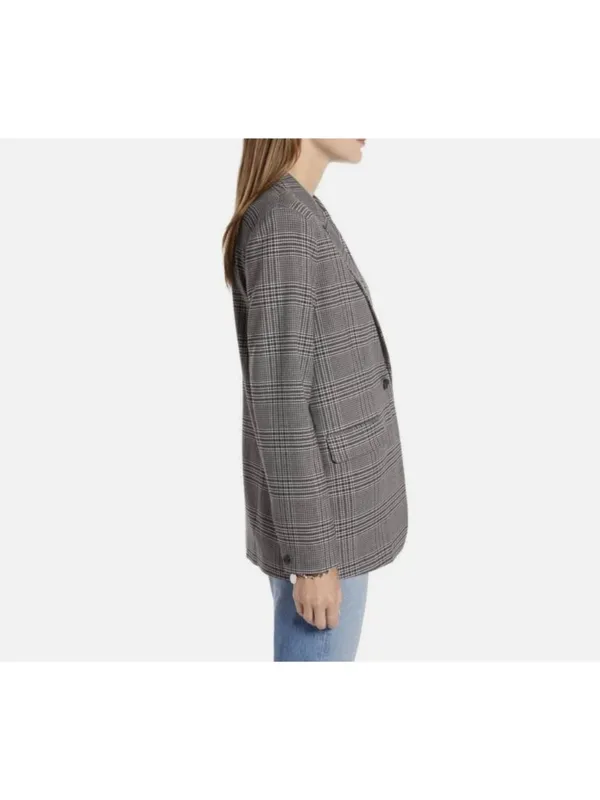 Something Navy Menswear Jacket Grey Steel Kate Plaid Oversized Blazer S - Image 2