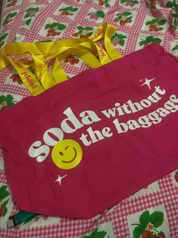 Poppi canvas tote bag Pink - Image 5