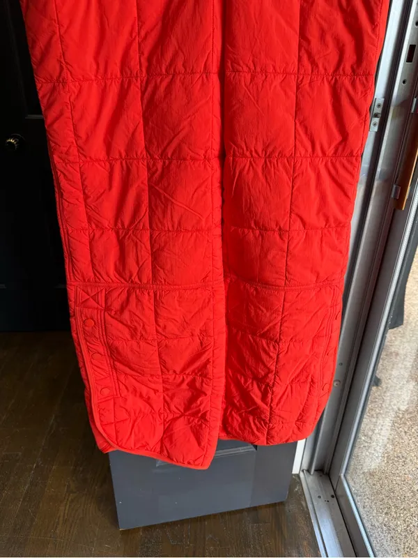 NWT FP Movement Pippa Packable Puffer Suit, Size Small, Orange Quilted Winter - Image 3