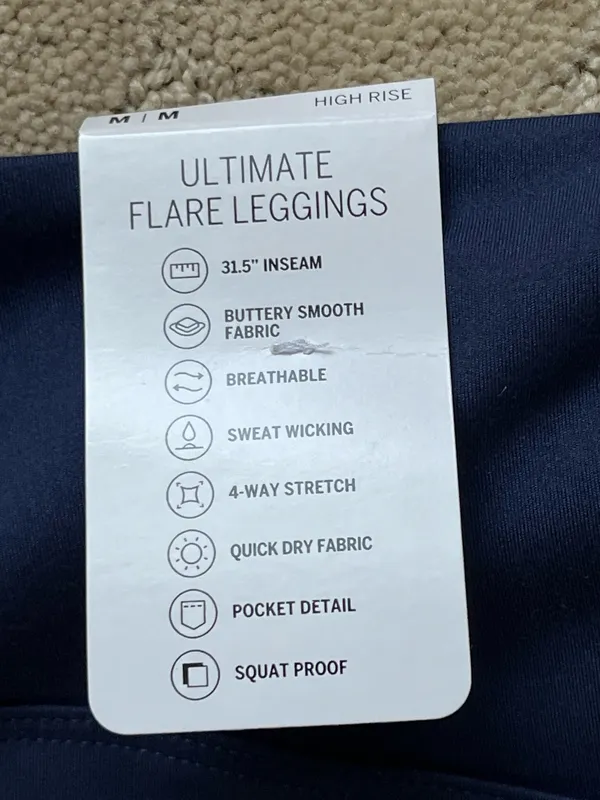 Victoria’s Secret Pink Navy blue flared leggings - Image 4