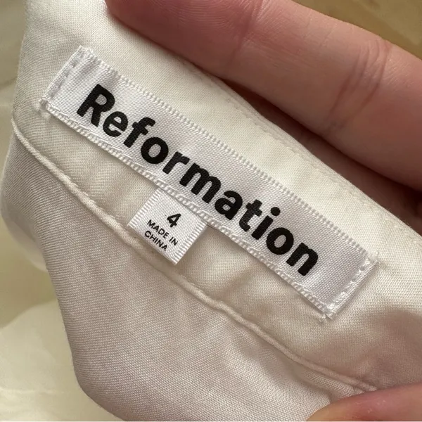 REFORMATION‎ Mylie Organic Cotton-Blend Wrap Skirt Size 4 - Image 5