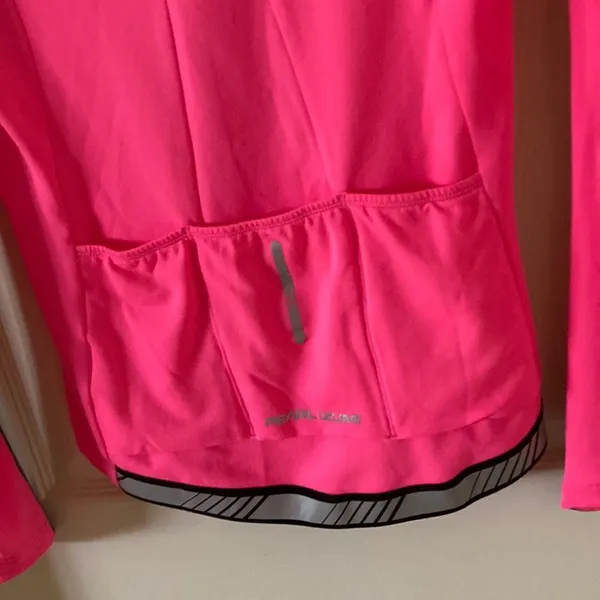 Pearl Izumi Elite Hot Pink Long Sleeve Cycling Jacket Jersey Pockets Like New S - Image 8