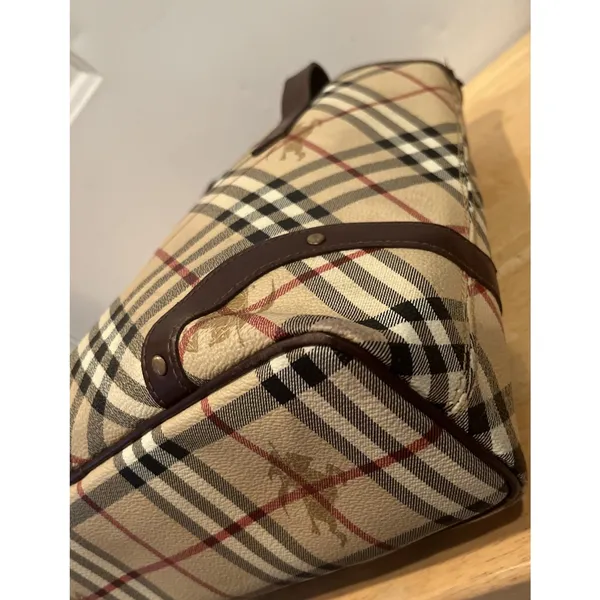 BURBERRY AUTHENTIC Nova check+‎ horse pattern, vintage purse handbag - Image 5