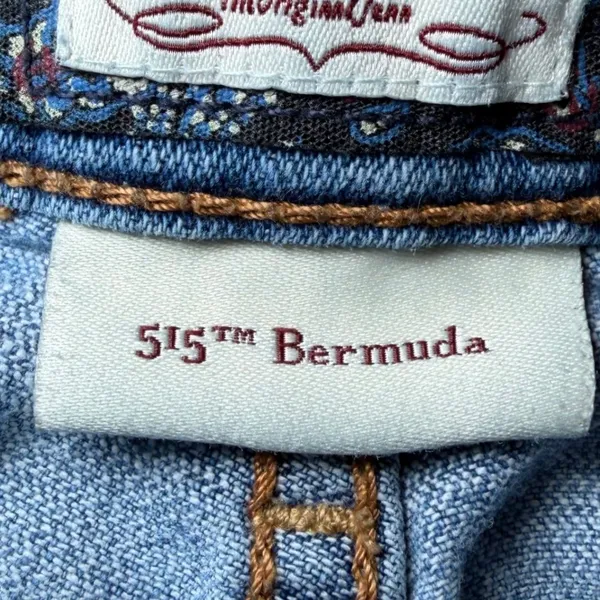 Levis 515 Womens Size 14 Bermuda Denim Shorts Cuffed Stretch Jean Casual Summer - Image 5