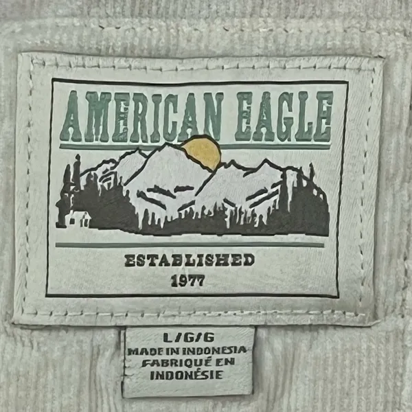 American Eagle Mixed Plaid Button Up Flannel Size Large - Image 9