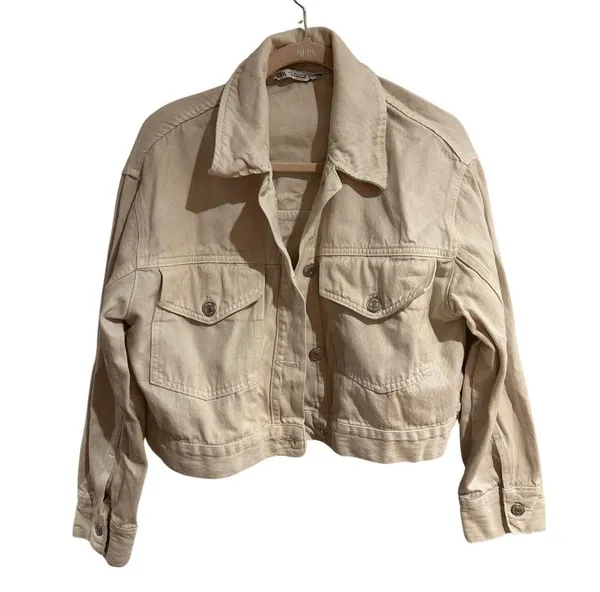 ZARA Crop Denim Jacket - Image 2