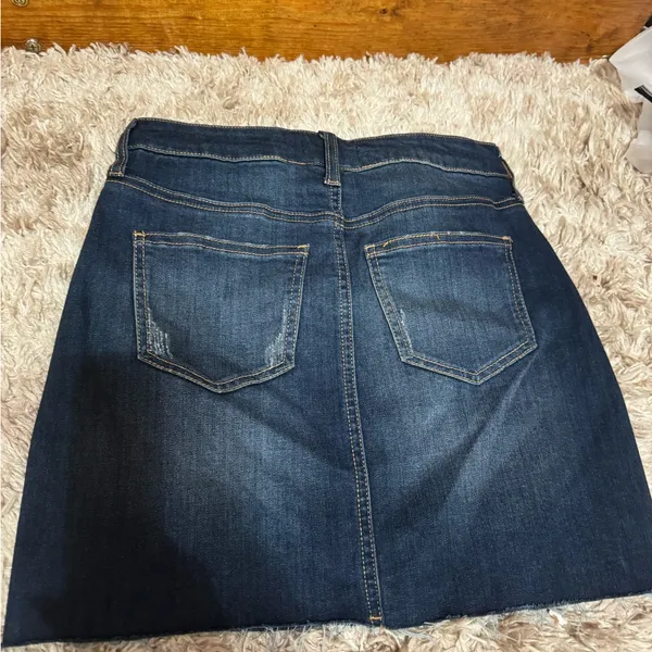 Altar'd State Dark Blue Denim Skirt with Lace Label - Image 4