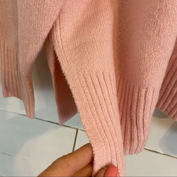 Treasure & Bond Pink Slit Side Oversized Sweater. Size Large. NWT - Image 5